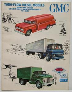 1964 GMC Trucks 4000 & H5000 Series Toro-Flow Diesel Models Sales Brochure Orig