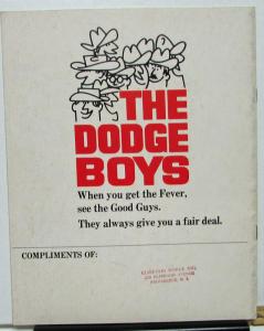 1968 Dodge Dealer Boys Brochure Handout Joe Garagiola World Series Scorebook