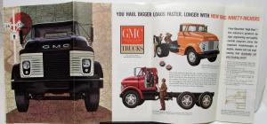 1961 GMC Truck Dealer Sales Brochure Folder V6 Pickup Suburban HD Conventional