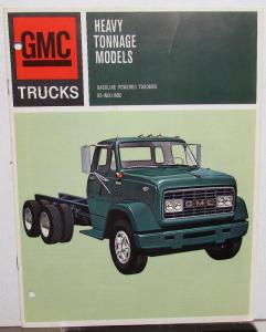 1967 GMC Trucks Gasoline Heavy Tonnage Models Sales Brochure Red Logo Original