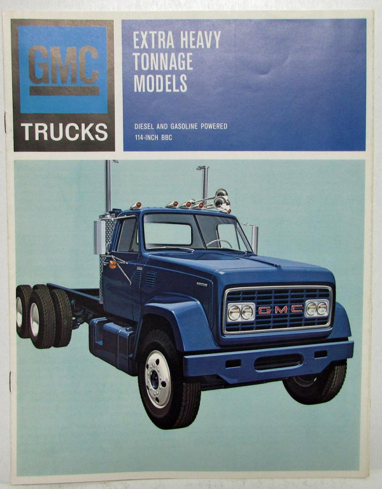 1967 GMC Trucks Gas & Diesel Extra Heavy Tonnage Models Sales Brochure ...