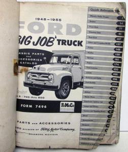 1948 1949 1950 1951 52 1955 Ford Truck Parts Catalog Book Series 7 & 8 700 - 900