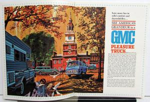 1968 GMC Pleasure Trucks Handi Bus Van Suburban Camper Pickup 4x4 Sales Brochure