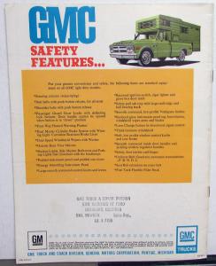 1968 GMC Pleasure Trucks Handi Bus Van Suburban Camper Pickup 4x4 Sales Brochure