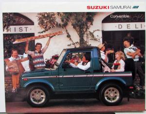 1987 Suzuki Samurai Convertible Color Sales Data Sheet Original