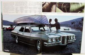 1970 Pontiac Wagon Bonneville Safari Catalina Le Mans Sales Brochure XL