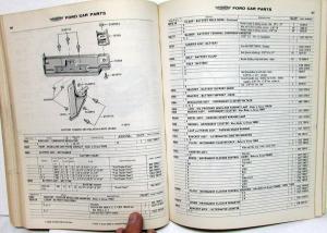 1962 Ford Passenger Car Parts Catalog Book Manual Thunderbird Galaxie Fairlane