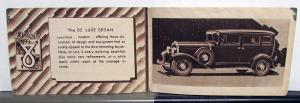 1930 DeSoto Straight 8 Seven Body Models Sedan Coupe Convertible Sales Brochure