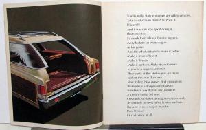 1971 Pontiac Station Wagons Grand Safari LeMans Features Options Sales Brochure