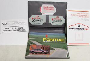 1991 Pontiac Bonneville Operator Owners Manual Original W/Case