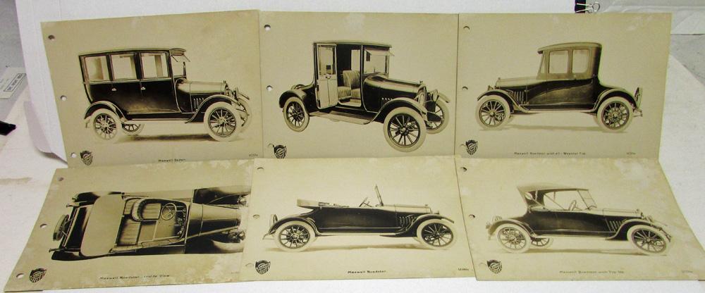 1915-1917 Maxwell Dealer Album Photo Cards Model Displays Coupe Sedan Rare