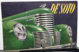 1939 DeSoto Sedan Coupe Touring Limo Highlights Sales Folder Brochure Original