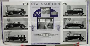 1931 Nash Dealer Sales Brochure The New Twin Ignition Eight 90 Folder Rare