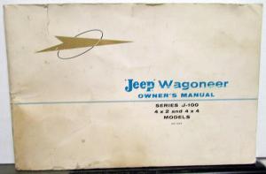 1963 Kaiser Jeep Wagoneer J 100 4x4 4x2 Owners Manual Original