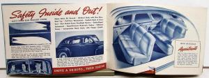 1940 DeSoto De Luxe & Custom Sedan Coupe Line BLUE Sales Brochure Original