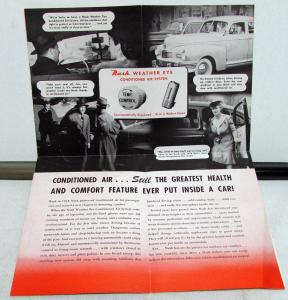 1946 Nash Dealer Sales Brochure Folder Weather Eye Conditioned Air System