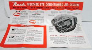 1946 Nash Dealer Sales Brochure Folder Weather Eye Conditioned Air System