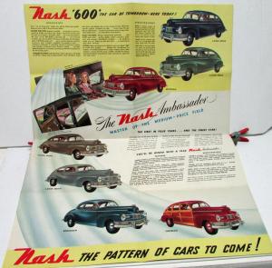 1946 Nash Dealer Color Sales Brochure Mailer 600 Ambassador You Will Be Ahead