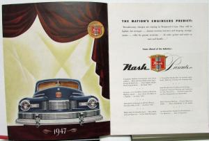 1947 Nash Dealer Color Sales Brochure Lifts The Curtain New Models Introduction