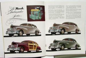 1947 Nash Dealer Color Sales Brochure Lifts The Curtain New Models Introduction