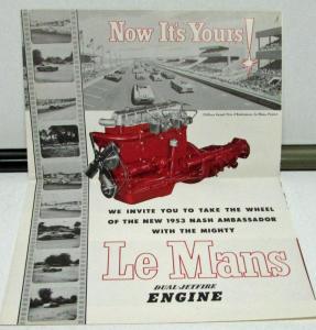 1953 Nash Dealer Sales Brochure Ambassador Models Le Mans Dual Jetfire Engine