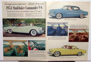 1954 Studebaker Champion Commander Land Cruiser Sales Brochure Color Original