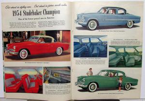 1954 Studebaker Champion Commander Land Cruiser Sales Brochure Color Original