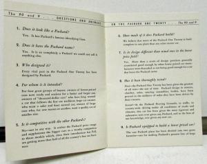 1935 Packard 120 Dealer Sales Brochure 99 Questions & Answers On New Model