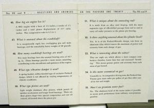 1935 Packard 120 Dealer Sales Brochure 99 Questions & Answers On New Model