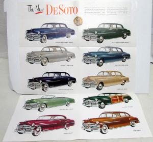 1950 Desoto Deluxe Custom Sedan Coupe Sportsman Suburban Wagon Sales Folder Orig