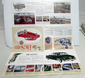 1950 Desoto Deluxe Custom Sedan Coupe Sportsman Suburban Wagon Sales Folder Orig