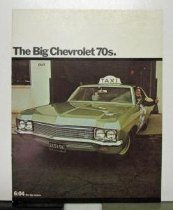 1970 Chevrolet Biscayne Taxi Sales Brochure