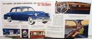 1951 Desoto Custom 4 Door Sedan TRIMONT MOTORS Cambridge Dealer Sales Brochure