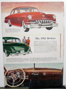 1951 DeSoto Sedan Coupe Carry All Convertible Sportsman Wagon Sales Brochure