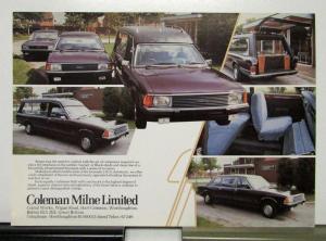 1980 1981 1982 1983 1984 1985 Coleman Milne Hearse Sales Brochure Plate