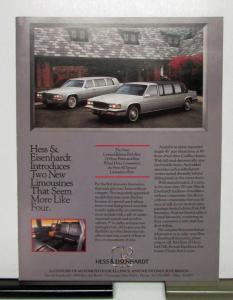 1985 Cadillac Hess & Eisenhardt Limousine Sales Brochure