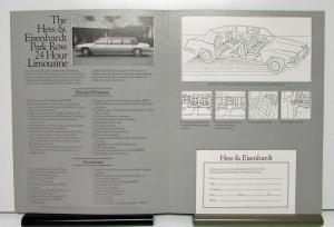 1985 Cadillac Hess & Eisenhardt Limousine Sales Brochure