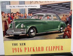 1946 Packard Deluxe Clipper Sales Brochure Highlights Specifications W/Envelope