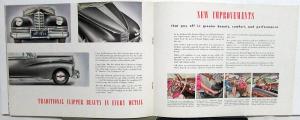 1946 Packard Deluxe Clipper Sales Brochure Highlights Specifications W/Envelope