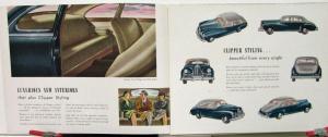 1946 Packard Clipper Six Color Sales Brochure Folder Original