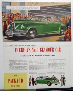 1946 Packard Deluxe Clipper & Specifications Sales Brochure MAILER Original