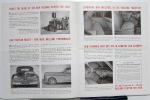 1946 Packard Deluxe Clipper & Specifications Sales Brochure MAILER Original