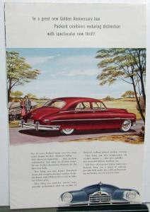 1949 Packard Eight Models Golden Anniversary Dealer Color Sales Brochure Folder