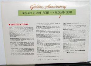 1949 Packard Eight Models Golden Anniversary Dealer Color Sales Brochure Folder