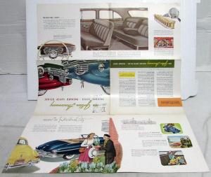 1949 Packard Super DeLuxe Dealer Color Sales Brochure Folder Golden Anniversary