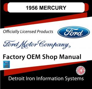 1956 Mercury Custom Medalist Monterey Shop Manuals & Parts Books CD