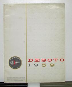 1959 DeSoto Adventurer Fireflite Firedome Firesweep Sales Brochure Specification