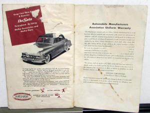 1951 DeSoto Owners Manual Care & Operation Instructions Maintenance Original