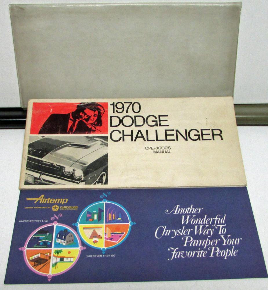 1970 Dodge Challenger Owners Manual Care & Operation Hemi 440 6 Pack