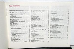 1978 Plymouth Arrow Owners Manual Care & Operation Instructions